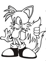 coloriage sonic petit renard